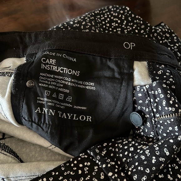Ann Taylor, 0Petite, Black with White NWOT - Picture 3 of 6